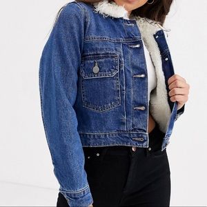 Blue Denim Jacket with Fleece Lining